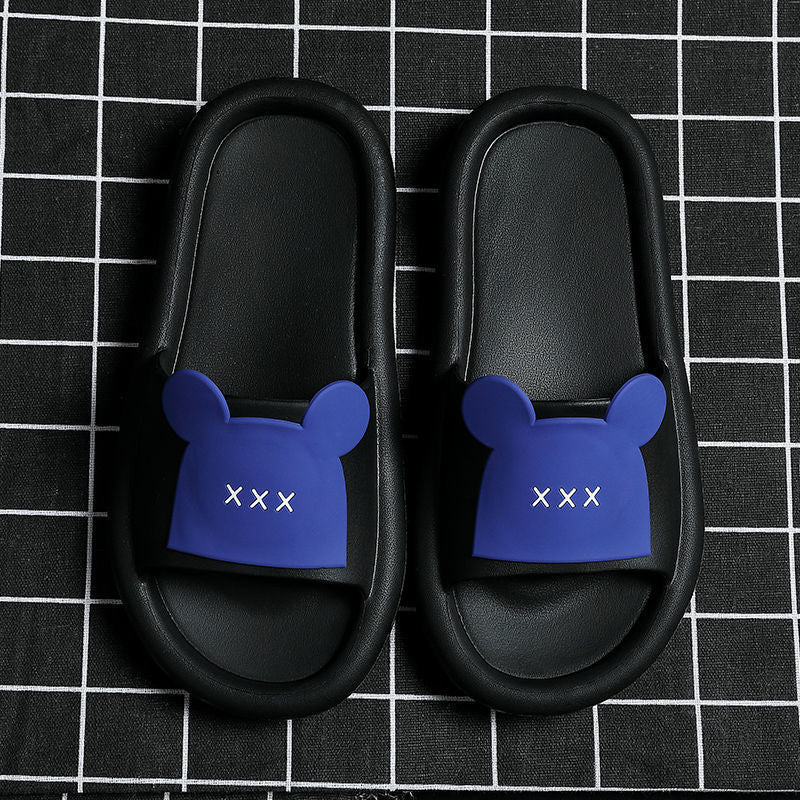 Summer Slippers Women Wear Bathroom Bath Non-Slip Home Household Couples Indoor Cartoon Cute Sandals And Slippers To Go Out