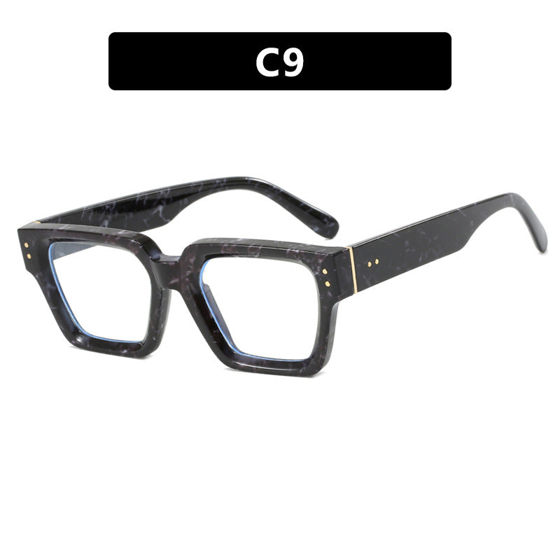 Square style retro ins sunglasses with high-end feel, no makeup, fashionable sunglasses