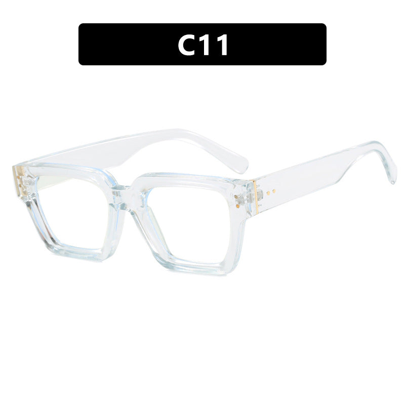 Square style retro ins sunglasses with high-end feel, no makeup, fashionable sunglasses