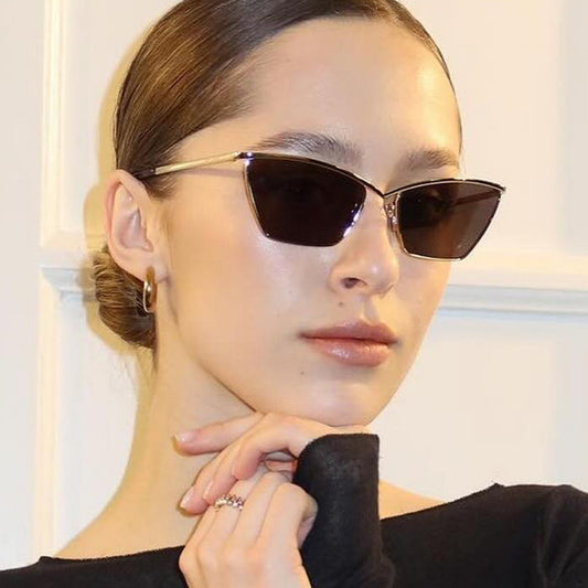 Metal Box Fashion Retro Personalized Sunglasses Outdoor Sports Leisure Sunscreen Driving Trendy Women Cross border Sunglasses